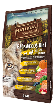 Natural Woodland Backwoods Diet Gato Grain-Free Cerdo Ibérico - Pienso seco para gato