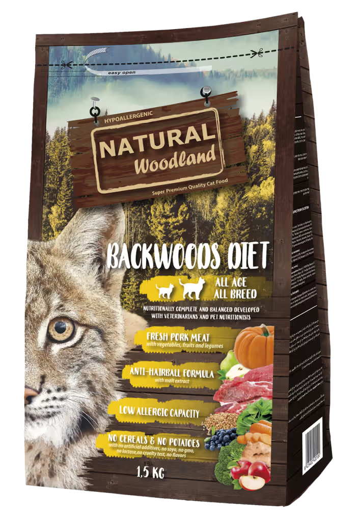 Natural Woodland Backwoods Diet Cat Grain-Free Iberian Pork - Dry cat food