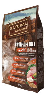 Natural Woodland Optimum Razas Pequeñas y Medianas Perro Pavo y Pollo - Pienso seco para perro