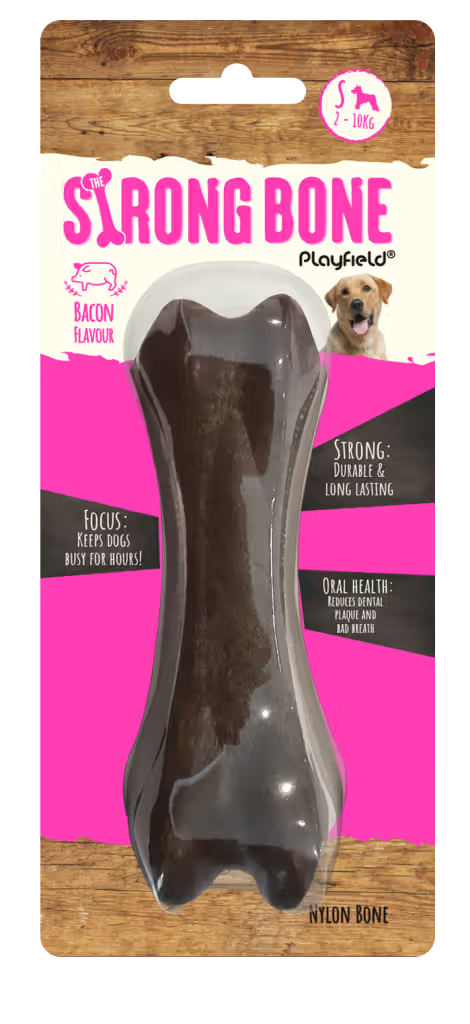 Playfield The Strong Bone Bacon - Osso de nylon para cão