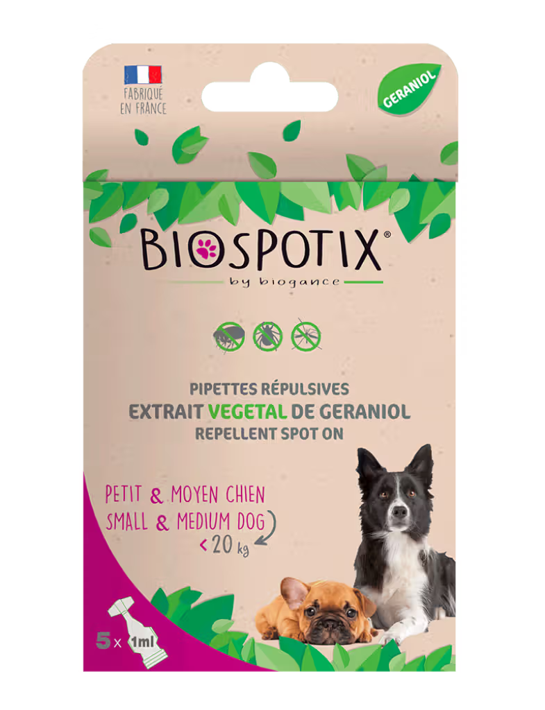 Biospotix Dog Spot On - Pipetas para perro repelente de parásitos