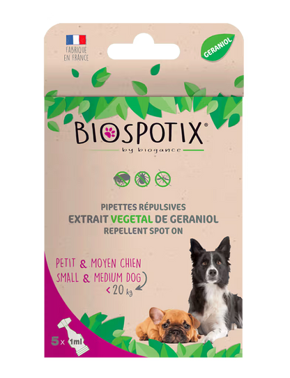 Biospotix Dog Spot On - Pipetas para perro repelente de parásitos