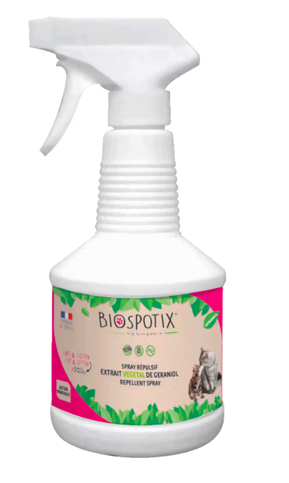 Biospotix Cat Spray - Spray repelente de parásitos para gato