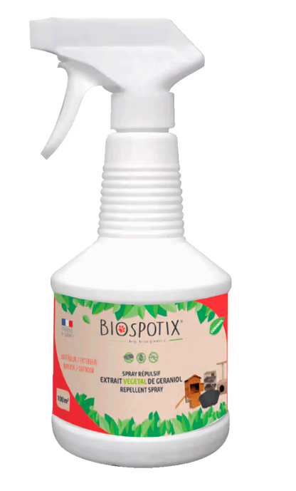 Biospotix Indoor Spray - Spray repelente de parásitos para perro