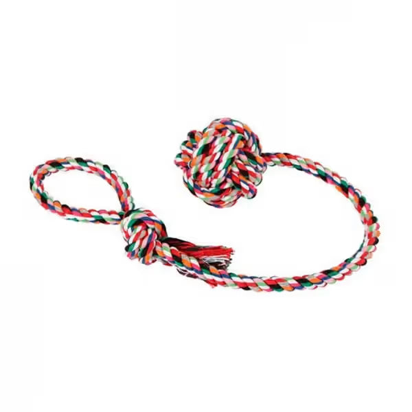 Kerbl Bola de algodão com corda - Juguete para perro