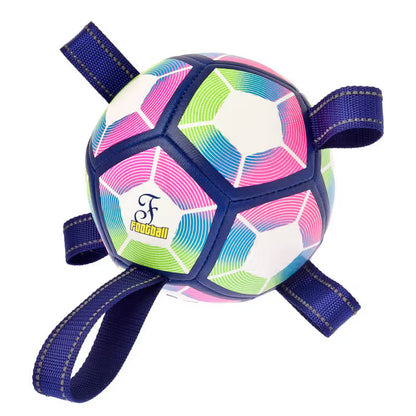 Ferribiella Bola de Futebol com 5 Pegas - Brinquedo para cão