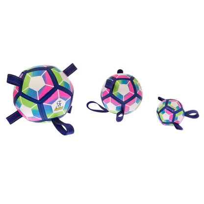 Ferribiella Bola de Futebol com 5 Pegas - Brinquedo para cão