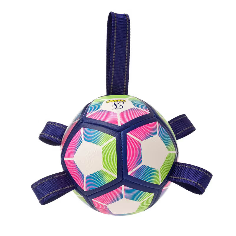 Ferribiella Bola de Futebol com 5 Pegas - Brinquedo para cão