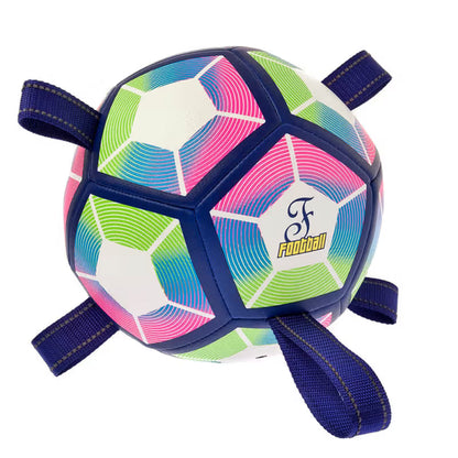 Ferribiella Bola de Futebol com 5 Pegas - Brinquedo para cão