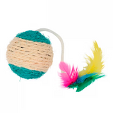 Kerbl Bola de Sisal com penas - Cat toy