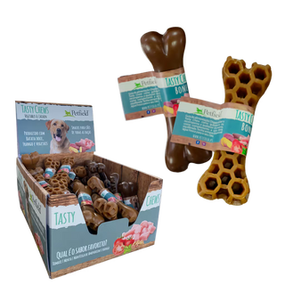 Petfield Premium Pet Food Tasty Chews Bone Perro Pollo y Mantequilla de Cacahuete - Snack para perro