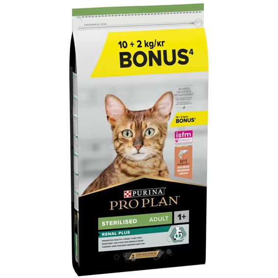 Purina Pro Plan Sterilised Renal Plus Salmón 10kg +2 kg