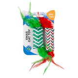 Duvo Plus - Juguete de Navidad con plumas y Catnip para gato