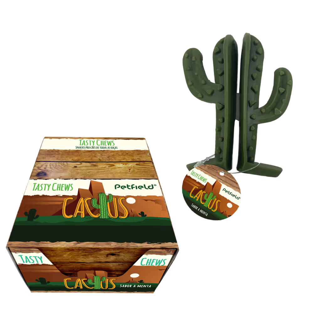 Petfield Premium Pet Food Tasty Chews Cactus Perro Pollo - Snack para perro para higiene dental