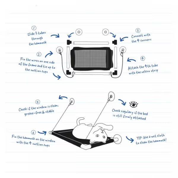 Duvo Plus - Cama de ventana para gato
