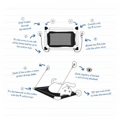 Duvo Plus - Cama de ventana para gato