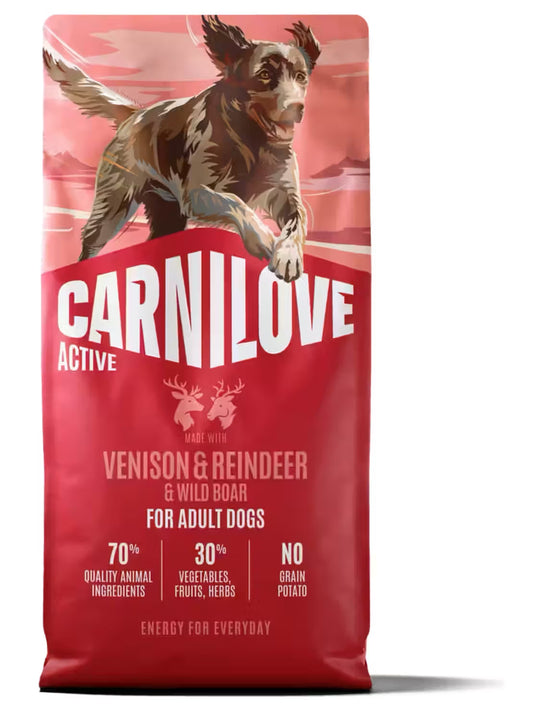 Carnilove Active Adult Dog Venison & Reindeer Grain-Free - Dry dog food
