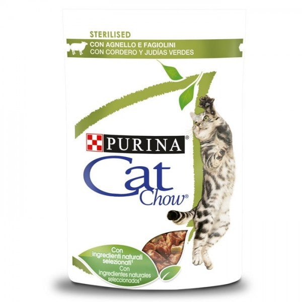 Cat Chow Sterilised Adult Cat Lamb and Green Beans in Gravy | 26 x 85 g