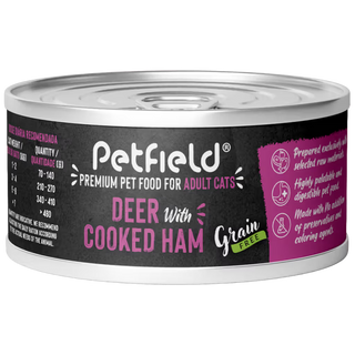 Petfield Premium Pet Food Gato Grain-Free Ciervo y Jamón Cocido - Comida húmeda para gato