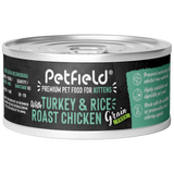 Petfield Premium Pet Food Gato Gatinho Peru, Arroz e Frango Assado - Ração húmida para gato