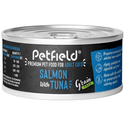 Petfield Premium Pet Food Gato Grain-Free Salmón y Atún - Comida húmeda para gato