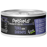 Petfield Premium Pet Food Gato Adulto Esterilizado Grain-Free Atún y Camarones - Comida húmeda para gatos esterilizados