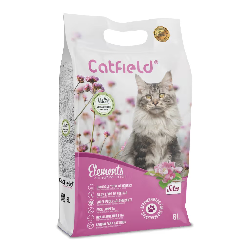 Catfield Elements - Arena aglomerante para gato con aroma a talco