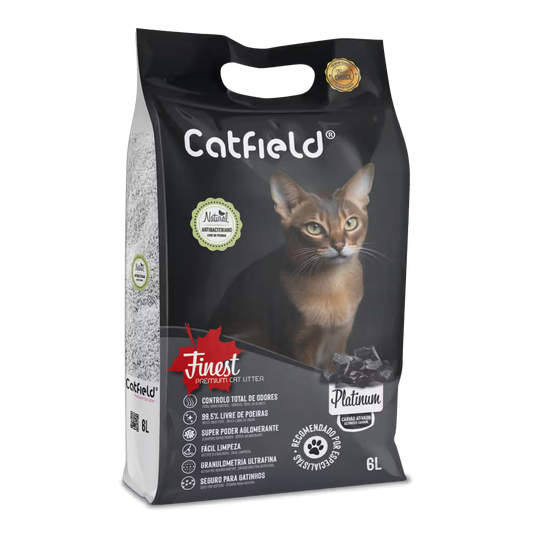 Catfield Finest Platinum - Clumping cat litter with activated charcoal