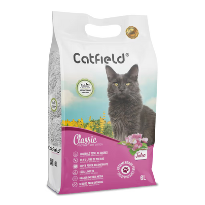 Catfield Classic - Arena aglomerante para gato con aroma a talco