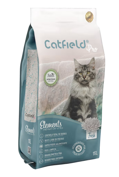 Catfield Elements Fresh - Areia aglomerante para gato com aroma a sabão de marselha