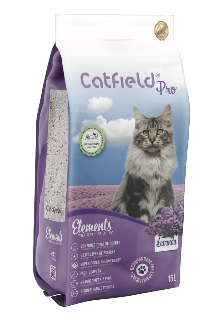 Catfield Elements - Arena aglomerante para gato con aroma a lavanda