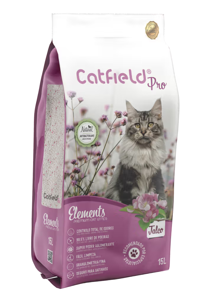 Catfield Elements - Arena aglomerante para gato con aroma a talco