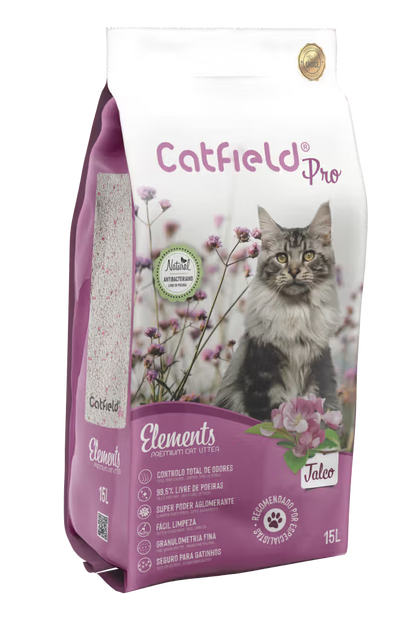 Catfield Elements - Arena aglomerante para gato con aroma a talco