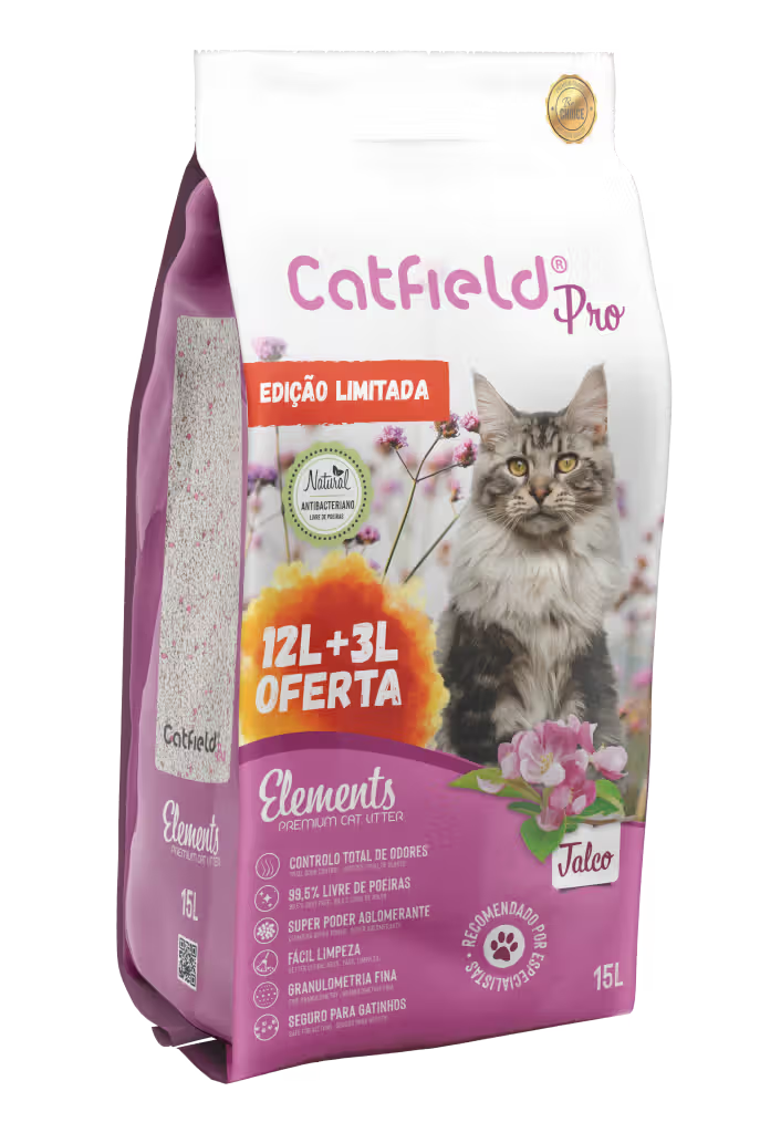 Catfield ELEMENTS Talc Special Edition - Arena aglomerante para gato con aroma a talco