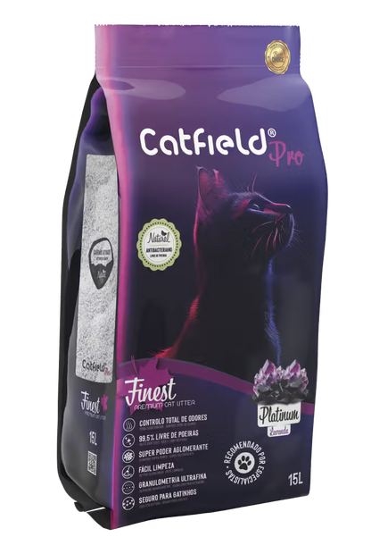 Catfield FINEST PRO Platinum Lavender - Arena aglomerante para gato con aroma a lavanda