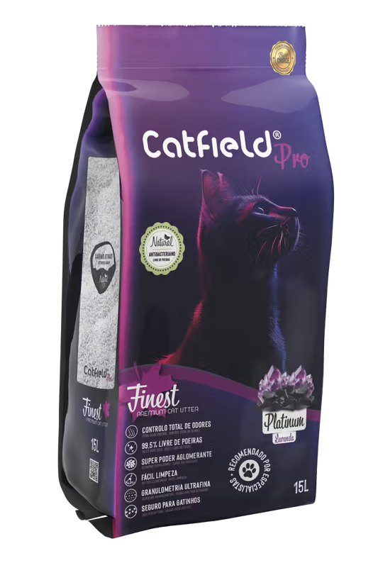 Catfield FINEST PRO Platinum Lavender - Clumping cat litter with lavender scent