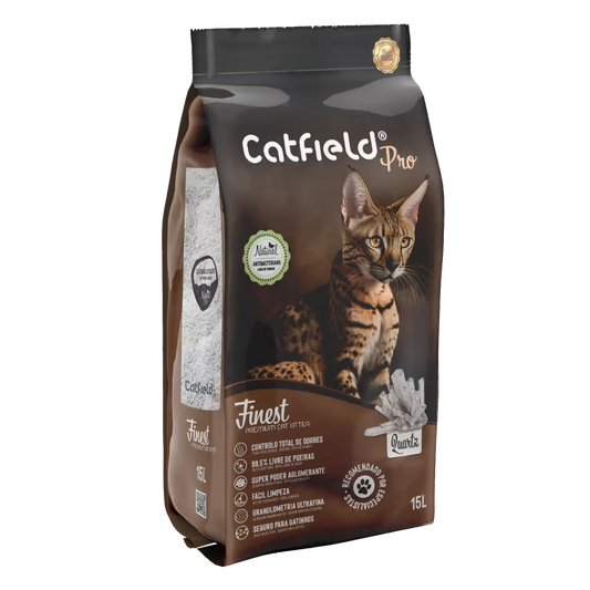 Catfield Finest Quartz - Clumping cat litter with activated charcoal