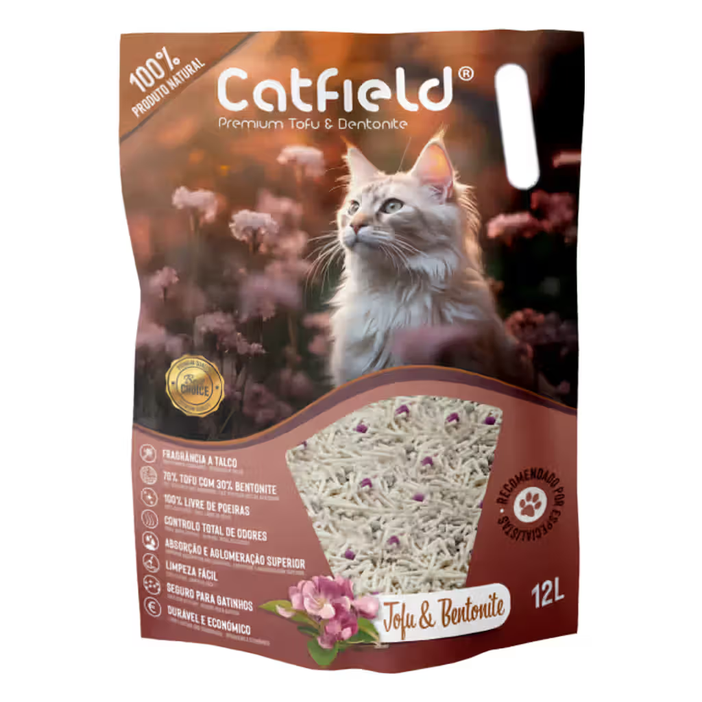 Catfield Premium Cat Litter Tofu + Bentonite Gato - Areia para gato