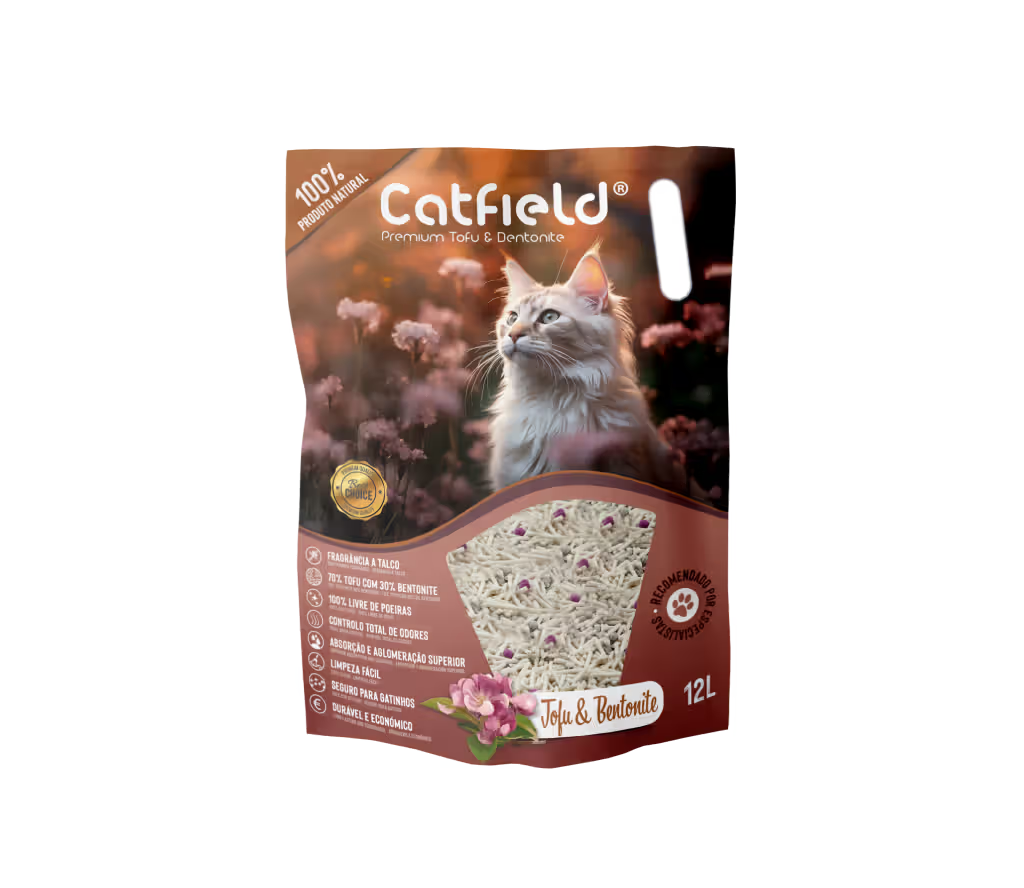 Catfield Premium Cat Litter Tofu + Bentonite Gato - Areia para gato