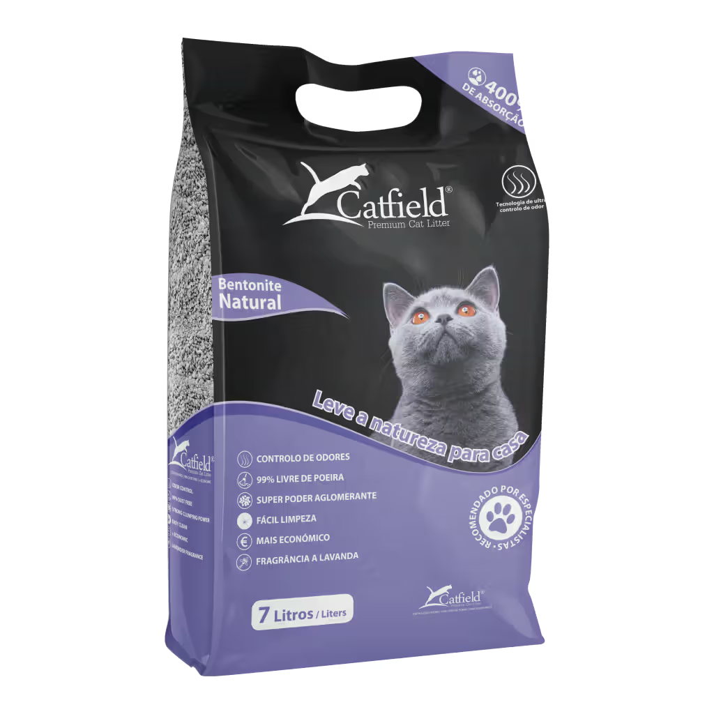 Catfield Premium Cat Litter Gato Lavanda - Areia para gato