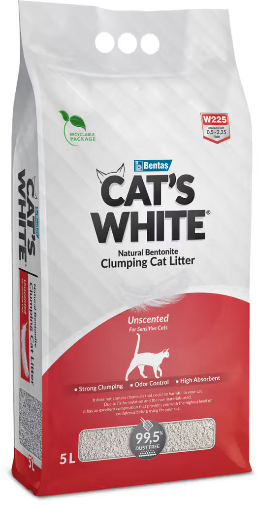 Cat's White Natural Gato - Arena aglomerante para gato