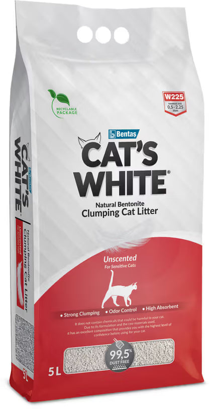 Cat's White Natural Gato - Arena aglomerante para gato