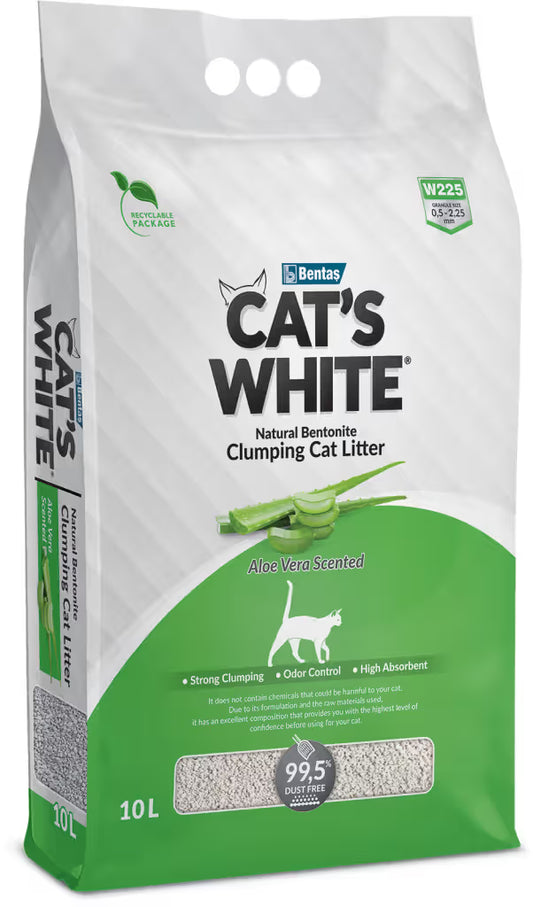 Cat's White Aloe Vera Gato - Areia aglomerante para gato