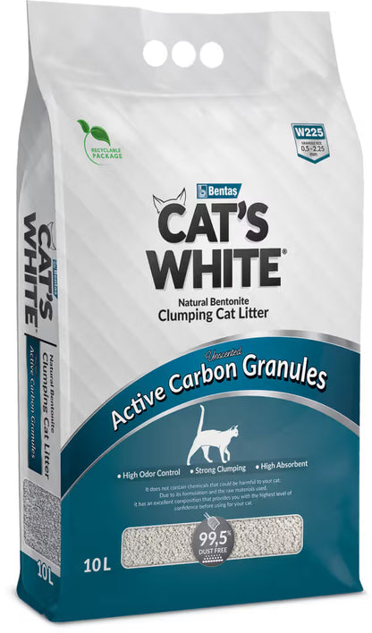Cat's White Active Carbon Gato - Arena para gatos
