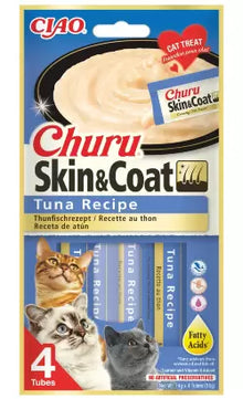 Churu Skin & Coat Adult Cat Tuna - Cat treat with skin and coat benefits