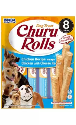 Churu Rolls Adult Dog Chicken and Cheese - Dog snack