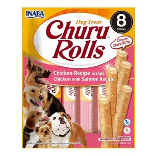 Churu Rolls Cão Adulto Frango e Salmão - Snack para cão