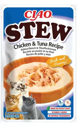 Ciao Cat Stew Adult Cat Grain-Free Chicken and Tuna - Wet cat food