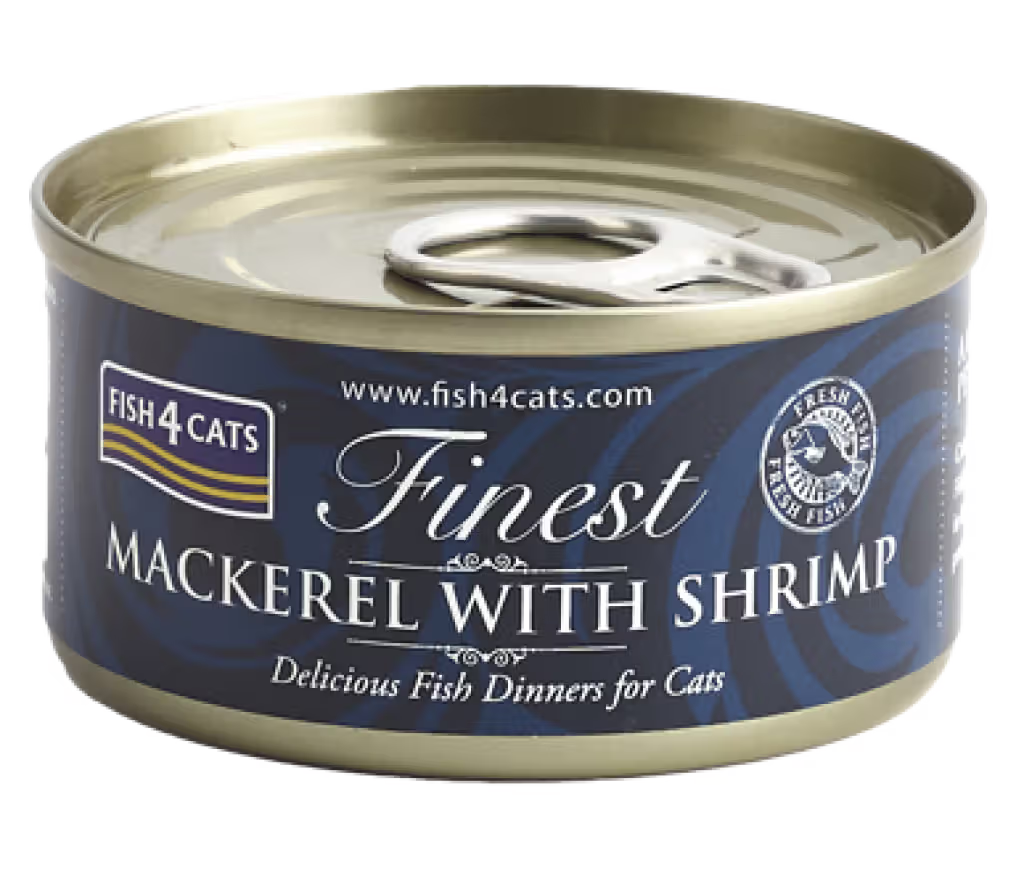 Fish4Pets Fish4Cats Finest Gato Caballa y Camarón - Comida húmeda para gato