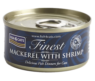 Fish4Pets Fish4Cats Finest Gato Caballa y Camarón - Comida húmeda para gato